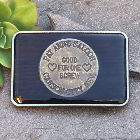 Fat Ann's Saloon Brothel Token Buckle